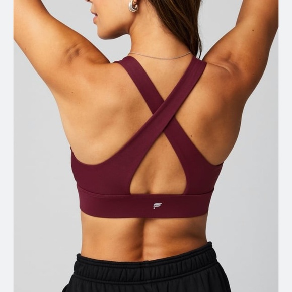 FABLETICS WOMENS OASIS TWIST SPORTS BRA XL PLUM PURPLE - Picture 1 of 5